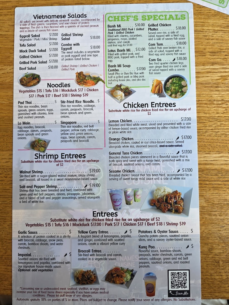 Lotus Maple Grove Menu - Image 2
